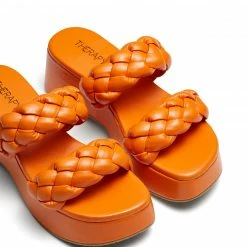 Therapy Shoes AU Platform Heels Christy Tangerine