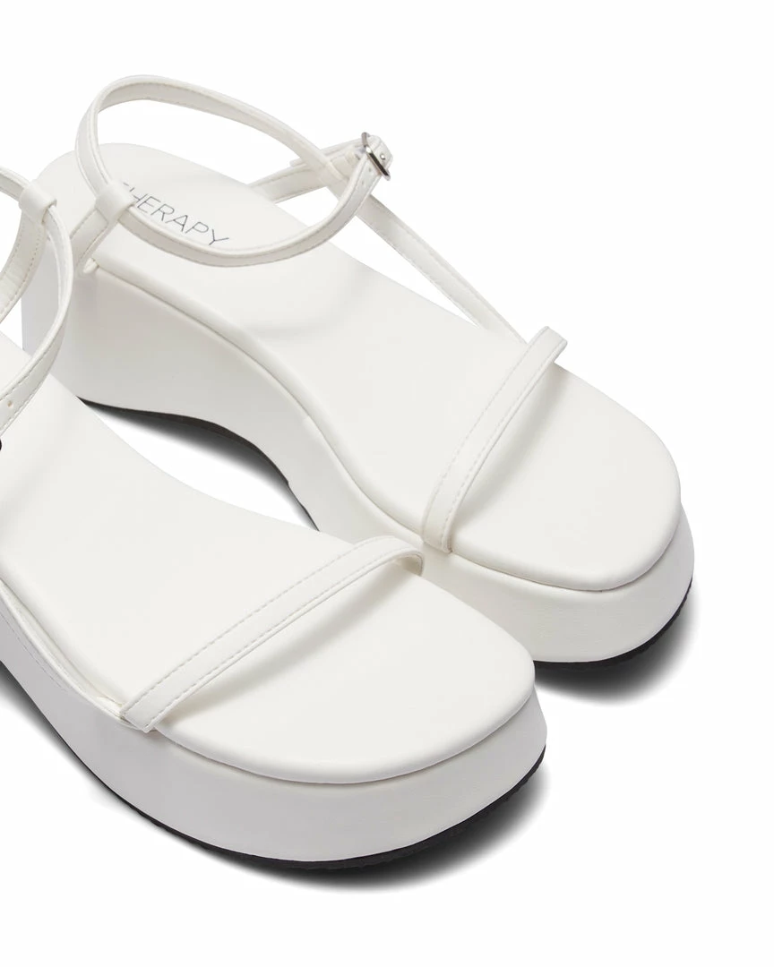 Therapy Shoes AU Claudia White Platform Heels