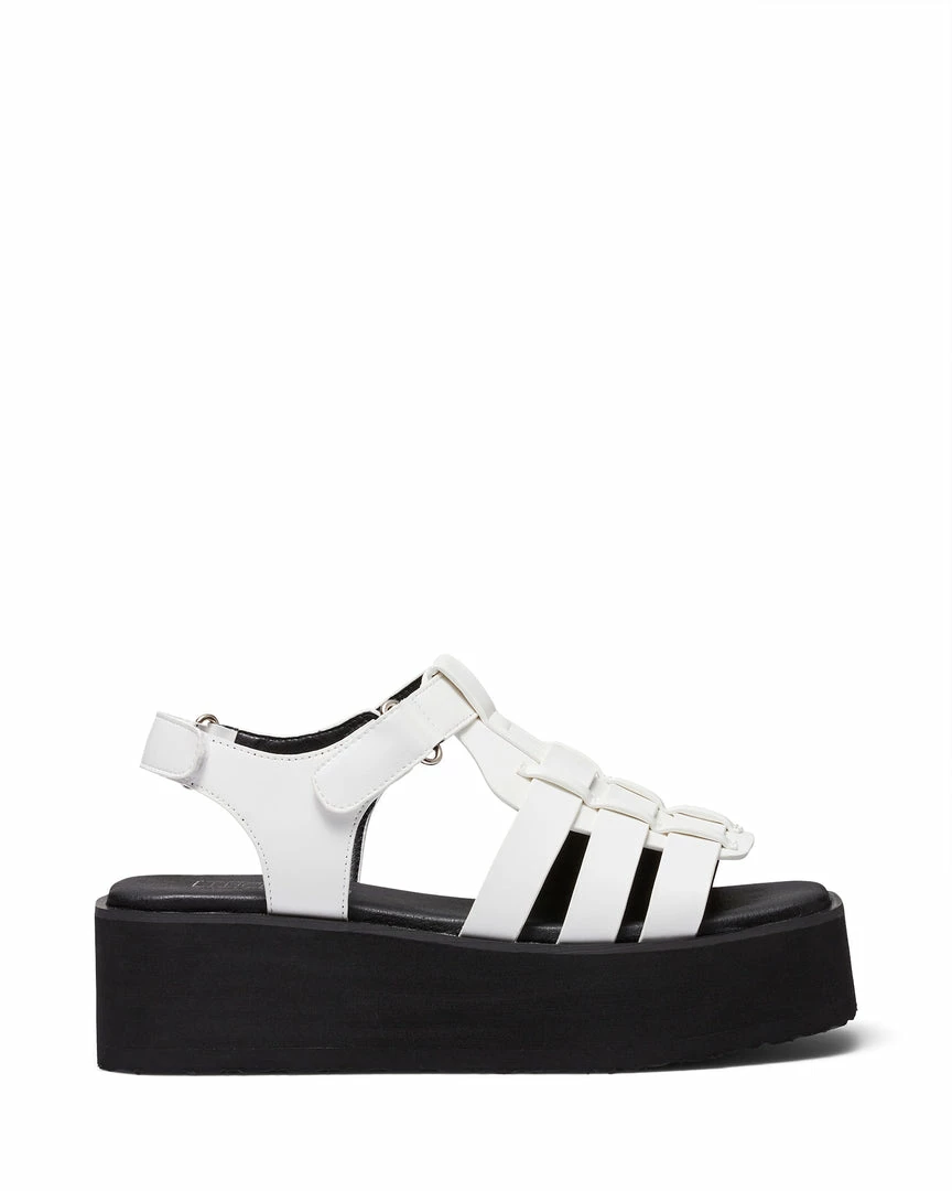 Therapy Shoes AU Lilo White Platform Heels