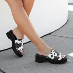 Therapy Shoes AU HEELS Naomi Black Cow