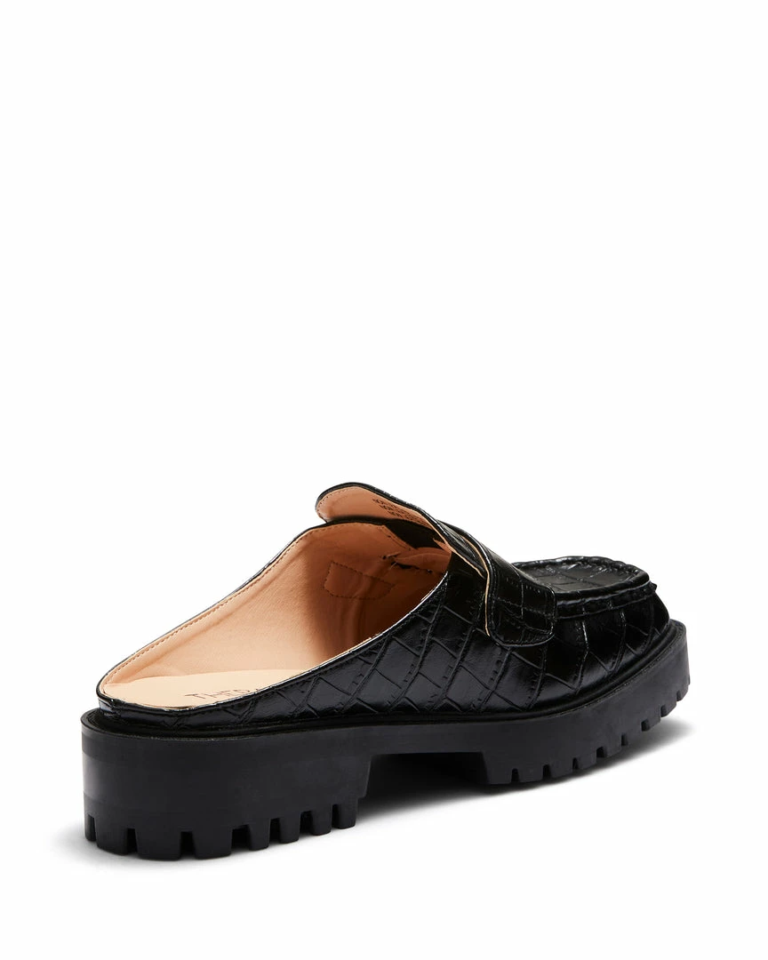 Therapy Shoes AU Royal Black Croc FLATS