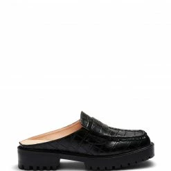 Therapy Shoes AU Royal Black Croc FLATS