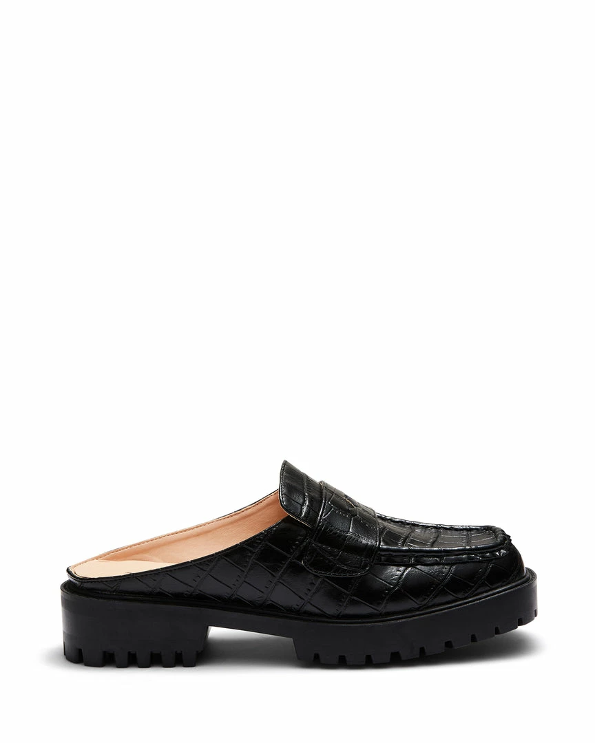 Therapy Shoes AU Royal Black Croc FLATS