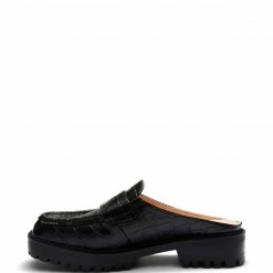 Therapy Shoes AU Royal Black Croc FLATS