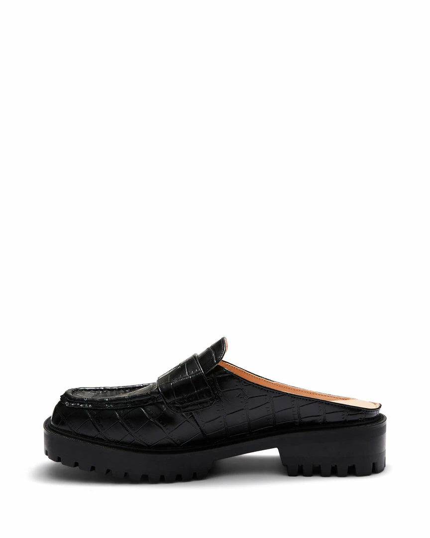 Therapy Shoes AU Royal Black Croc FLATS
