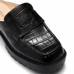 Therapy Shoes AU Royal Black Croc FLATS