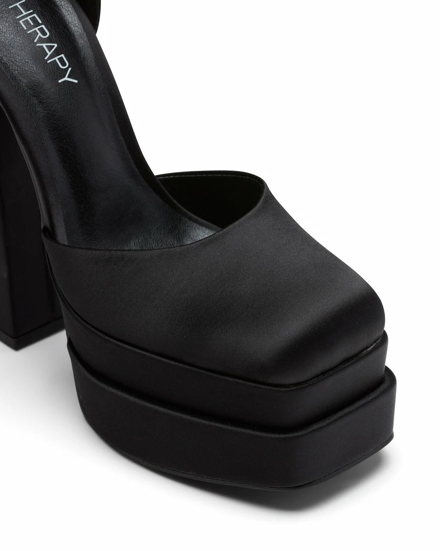 Therapy Shoes AU Viva Black Satin