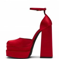 Therapy Shoes AU Viva Red Satin HEELS