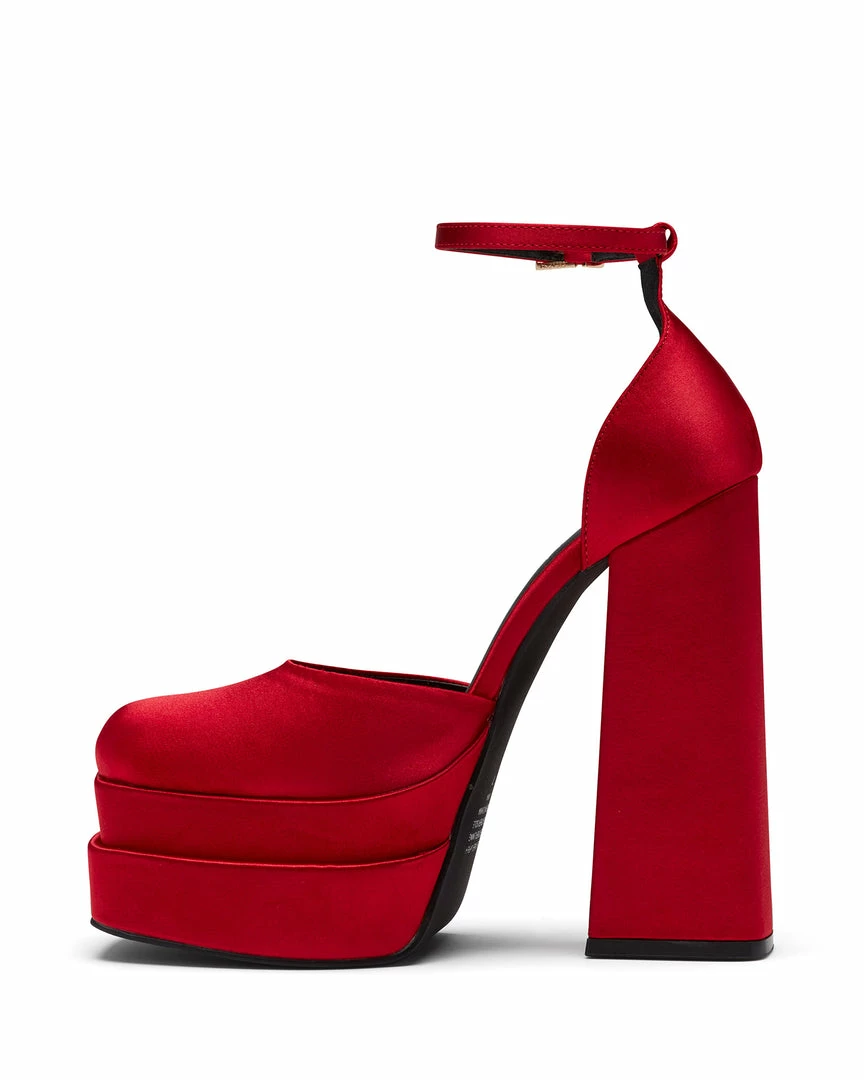 Therapy Shoes AU Viva Red Satin HEELS