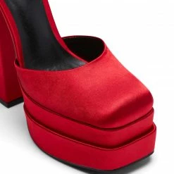 Therapy Shoes AU Viva Red Satin HEELS