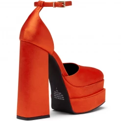 Therapy Shoes AU HEELS Viva Tangerine Satin